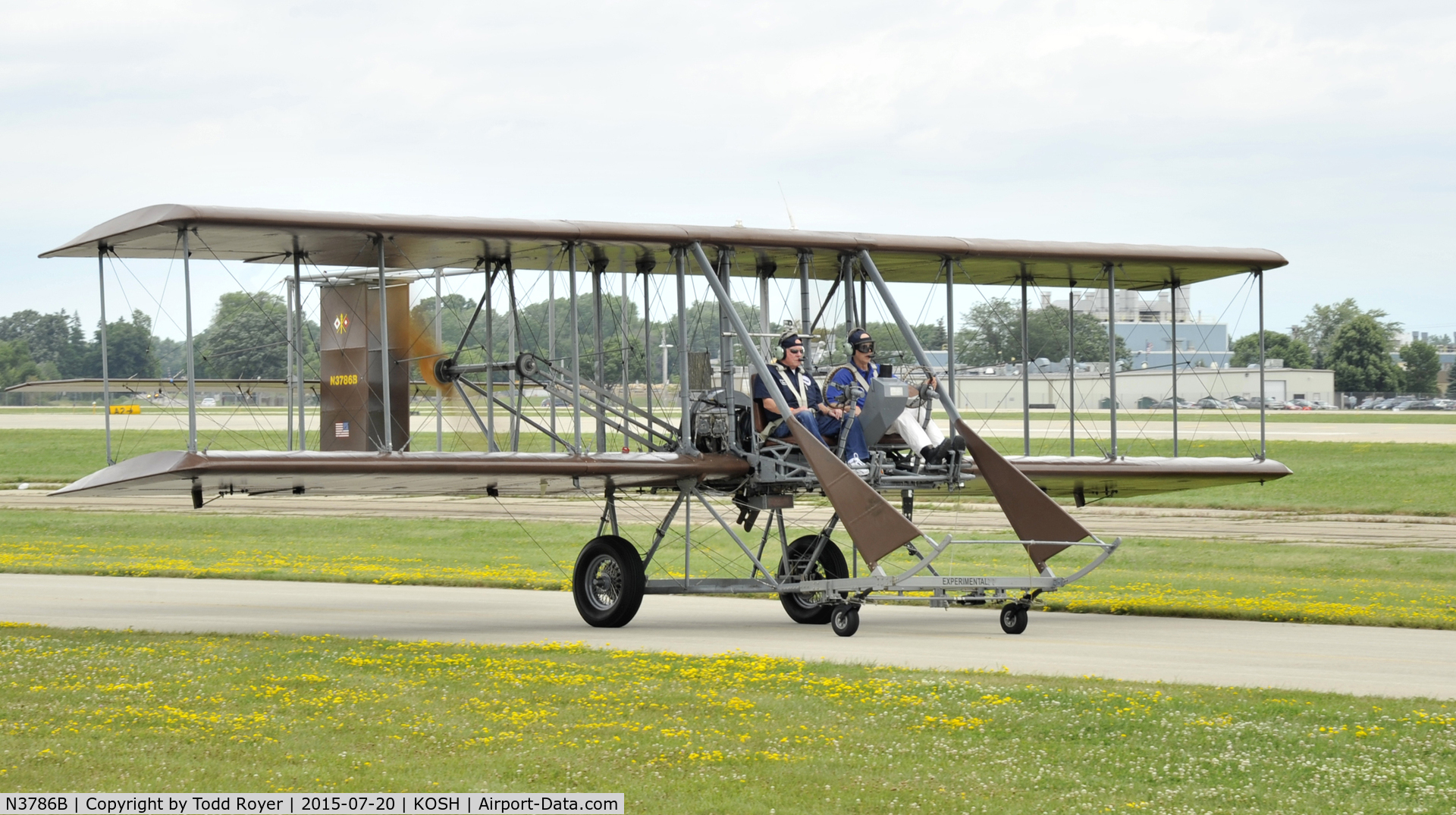 N3786B, 1981 Wright Model B Flyer Replica C/N 001, Airventure 2015