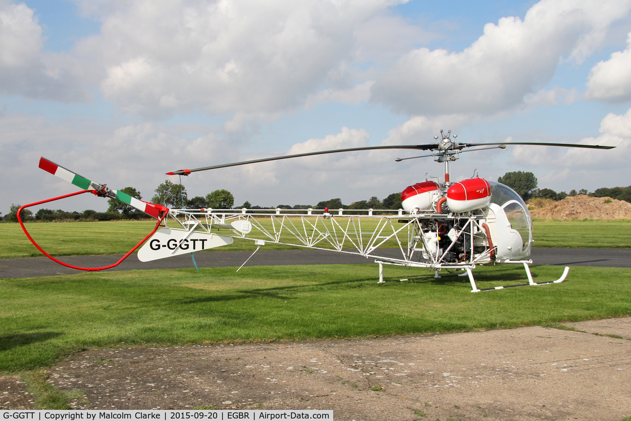 G-GGTT, 1970 Agusta AB-47G-4A C/N 2538, Agusta AB-47G-4A at The Real Aeroplane Club's Helicopter Fly-In, Breighton Airfield, September 20th 2015.