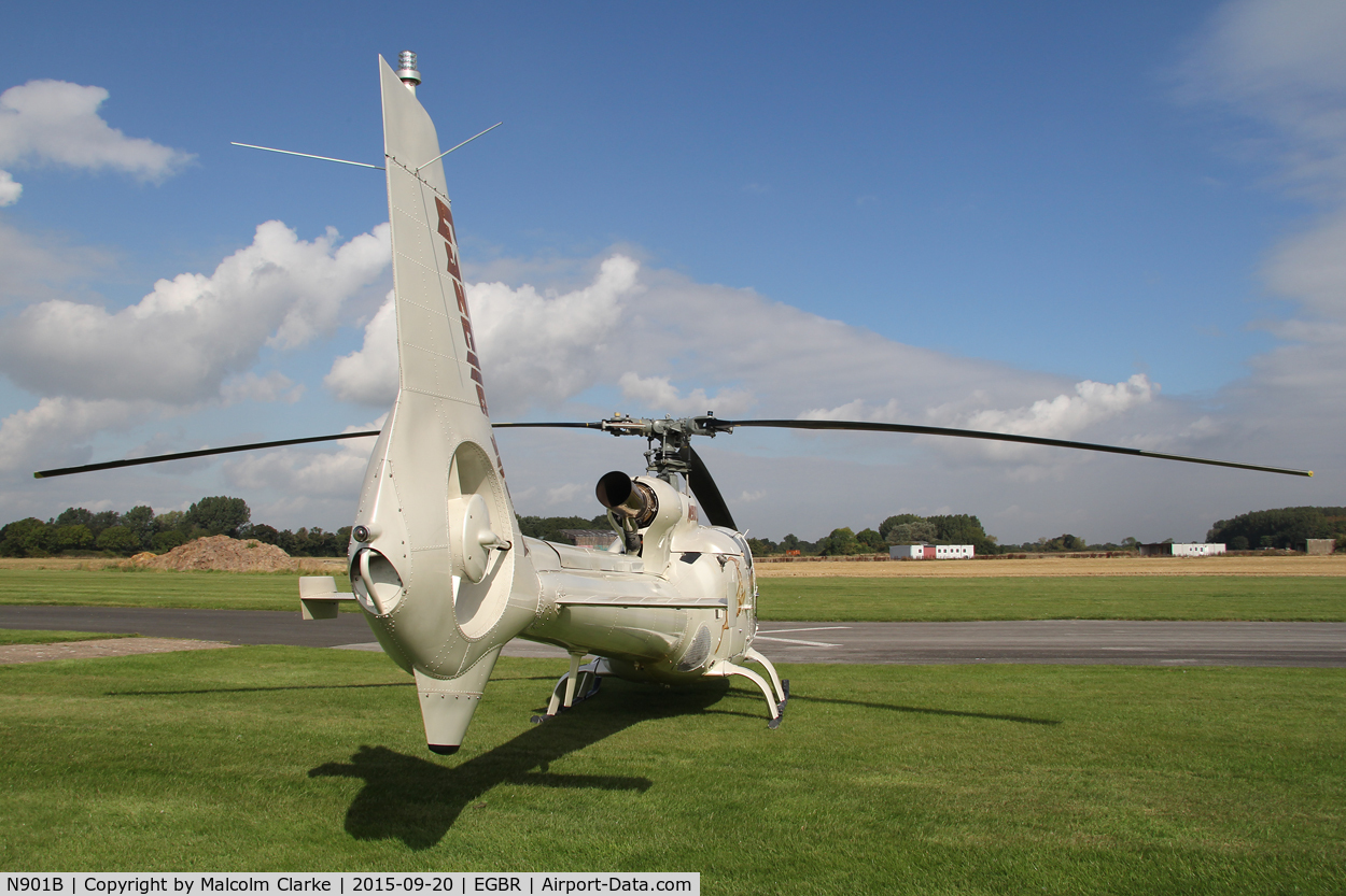 N901B, 1977 Aerospatiale SA-341G Gazelle C/N 1410, Aerospatiale SA341G Gazelle at The Real Aeroplane Company's Helicopter Fly-In, Breighton Airfield, September 20th 2015.