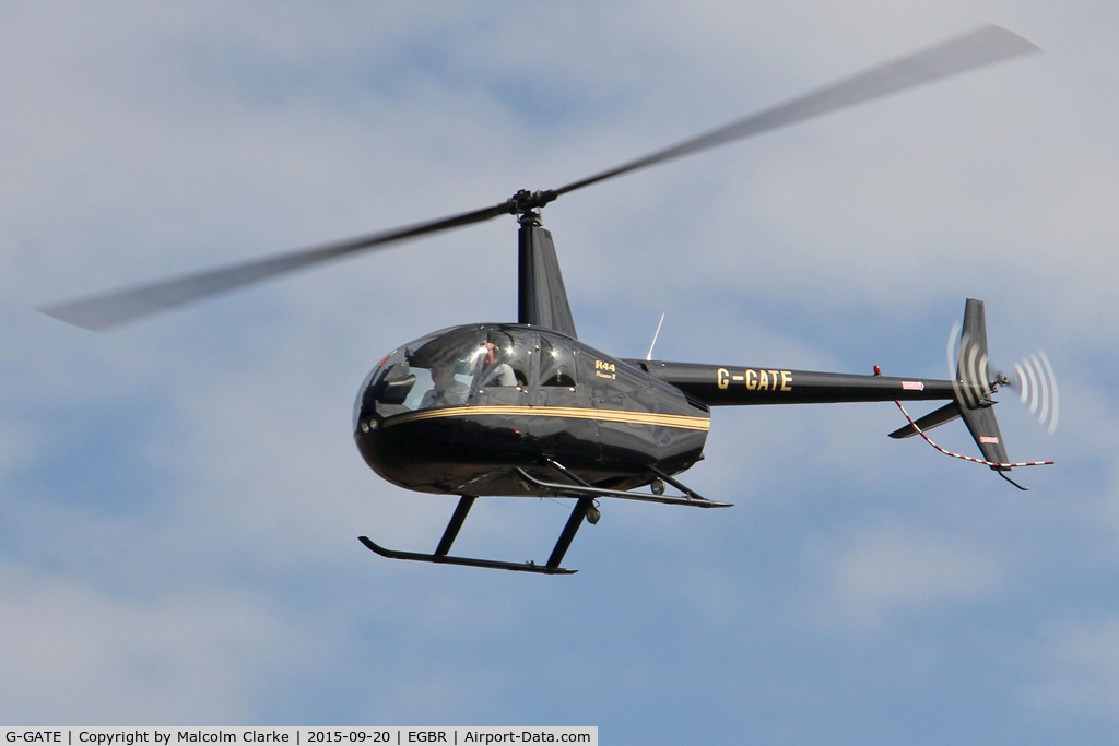 G-GATE, 2004 Robinson R44 Raven II C/N 10448, Robinson R44 II at The Real Aeroplane Club's Helicopter Fly-In, Breighton Airfield, September 20th 2015.
