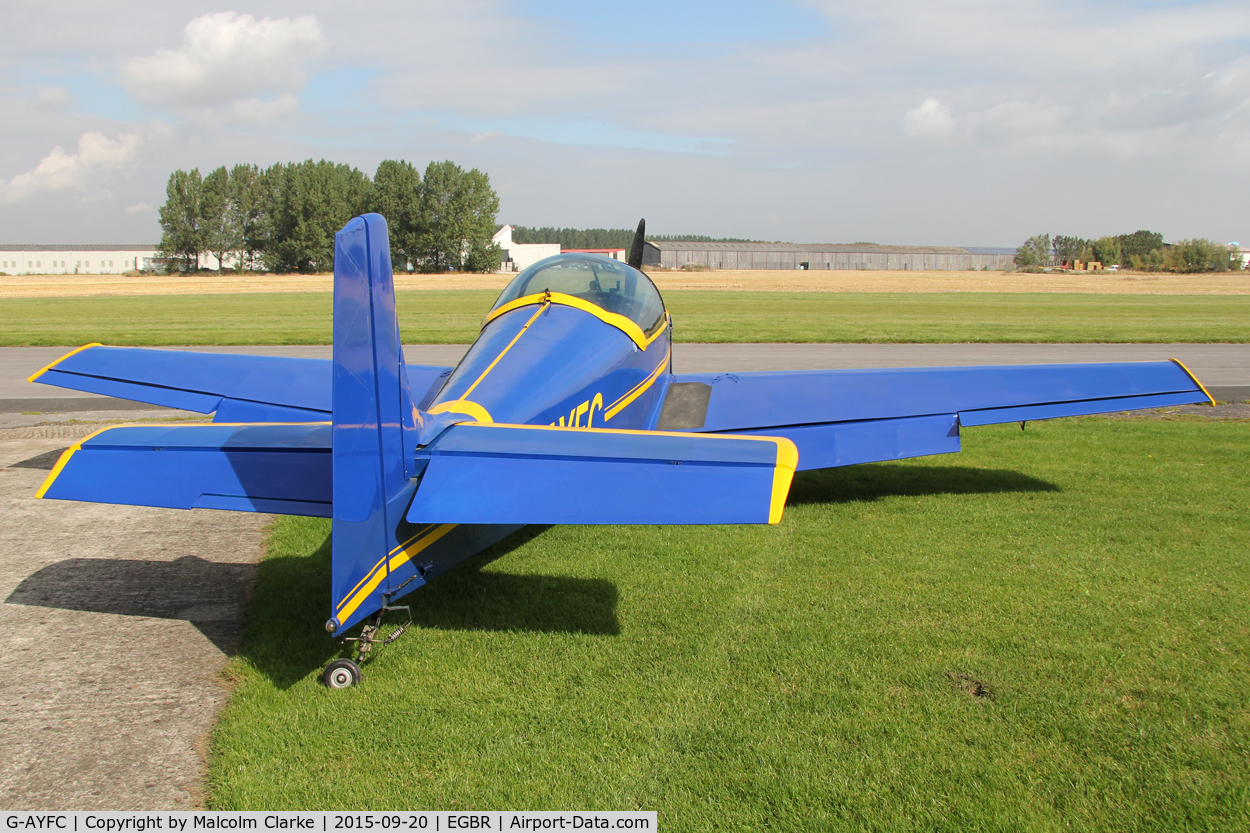 G-AYFC, 1970 Rollason Druine D-62B Condor C/N RAE/644, Rollason Druine D-62B Condor at The Real Aeroplane Club's Helicopter Fly-In, Breighton Airfield, September 20th 2015.