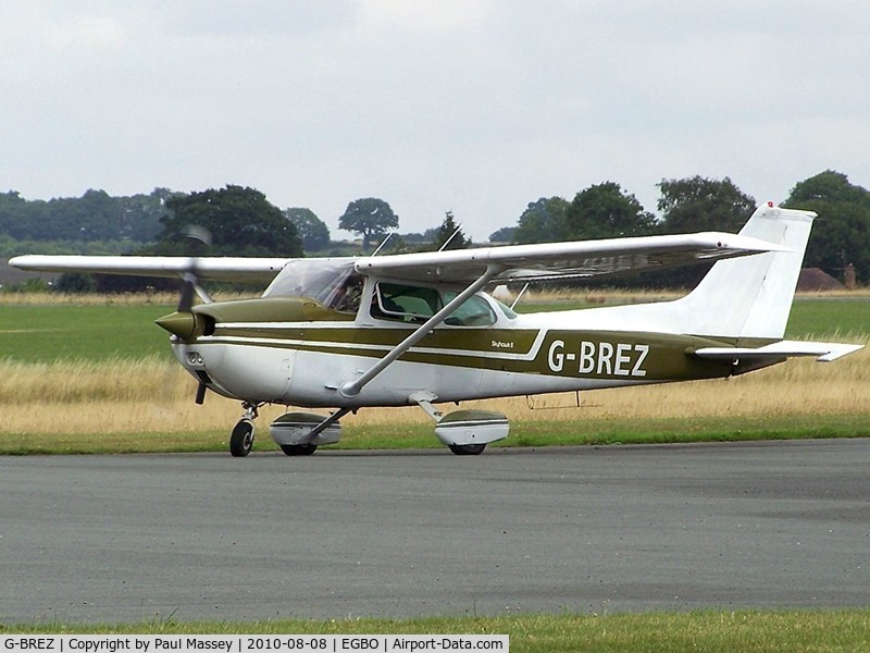 G-BREZ, 1976 Cessna 172M Skyhawk C/N 172-66742, Visitor to EGBO.EX:-EI-CHS,N80775.