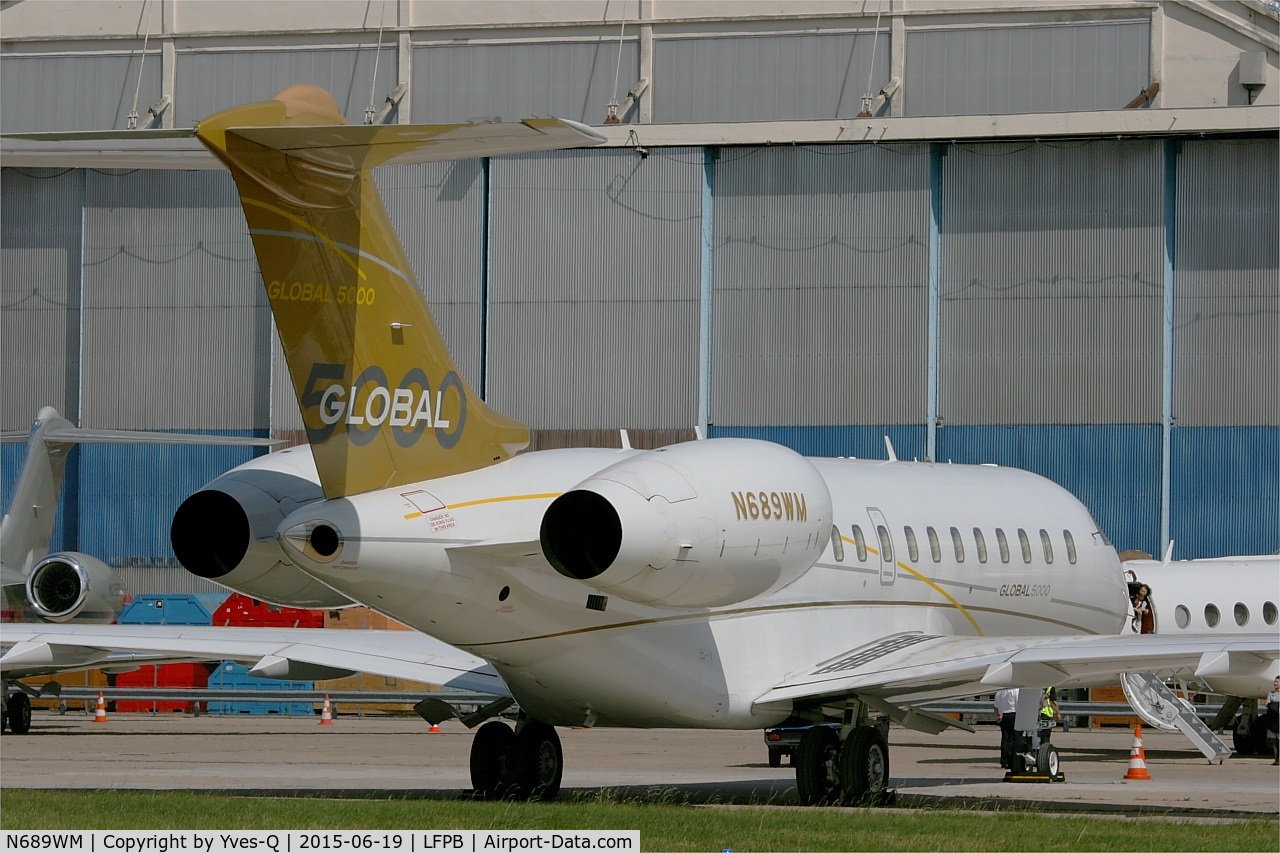 N689WM, 2007 Bombardier BD-700-1A10 Global 5000 C/N 9265, Bombardier BD-700-1A11 Global 5000, Parking area, Paris-Le Bourget airport (LFPB-LBG)