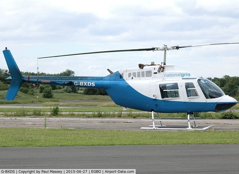 G-BXDS, 1979 Bell 206B JetRanger III C/N 2734, Operated by the National Grid.EX:-G-OVBJ,G-BXDS,N661PS,OY-HDK.