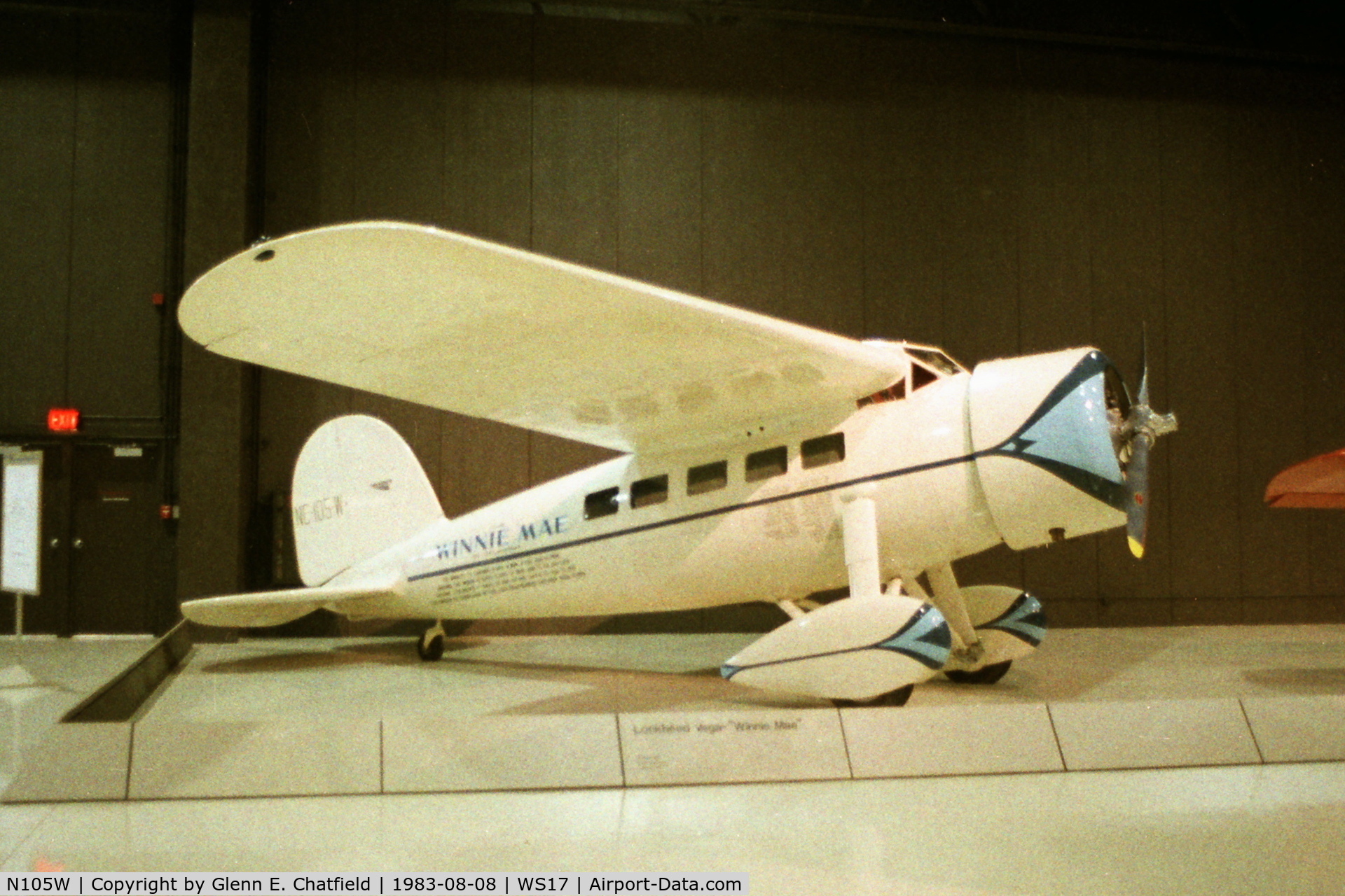 N105W, 1929 Lockheed Vega 5C C/N 72, At the EAA Museum