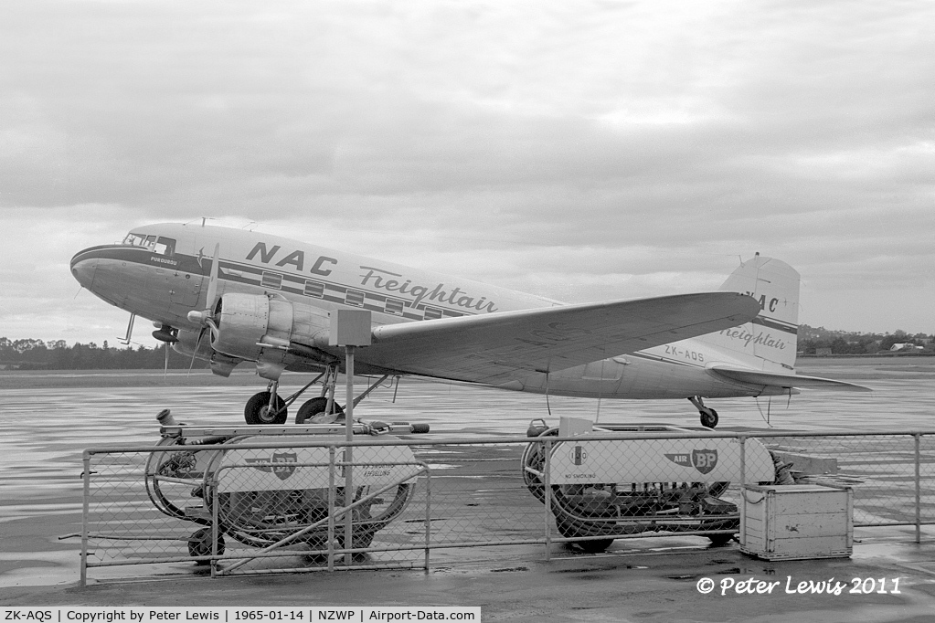 ZK-AQS, 1944 Douglas C-47B Skytrain C/N 32695, NZ National Airways Corp., Wellington