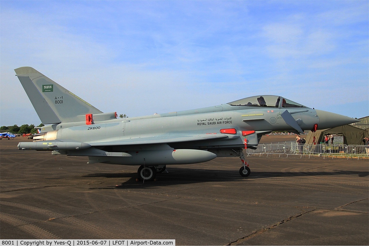 8001, 2015 Eurofighter EF-2000 Typhoon C/N CS031/445, Royal Saudi Air Force Eurofighter EF-2000 Typhoon, Static display, Tours-St Symphorien Air Base 705 (LFOT-TUF) Open day 2015