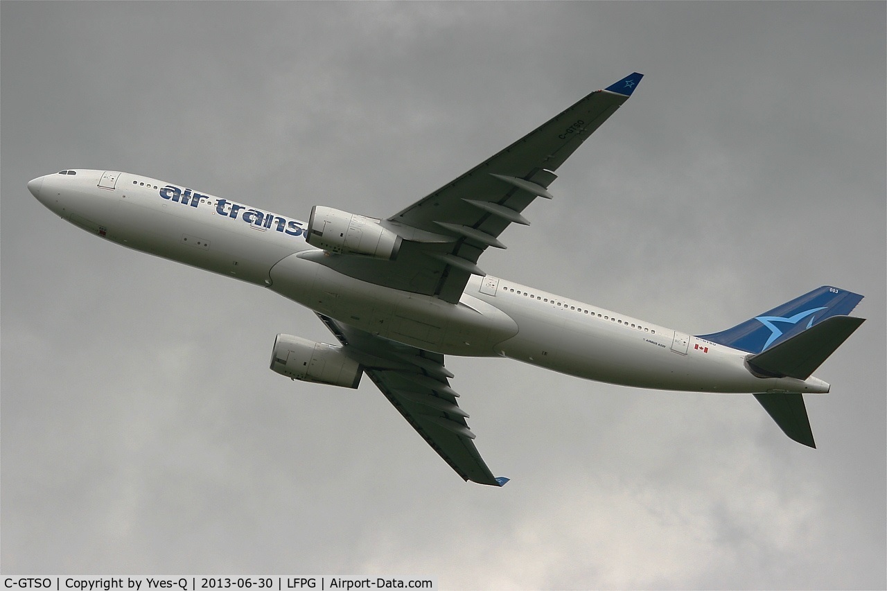 C-GTSO, Airbus A330-342 C/N 132, Airbus A330-342, Take-off Rwy 27L, Roissy Charles De Gaulle Airport (LFPG-CDG)