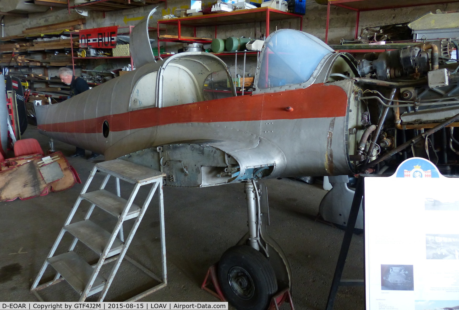D-EOAR, Nord 1002 Pingouin II C/N 163, D-EOAR stored in the Austrian Aviation Museum Hangar Voslau-Wien 15.8.15