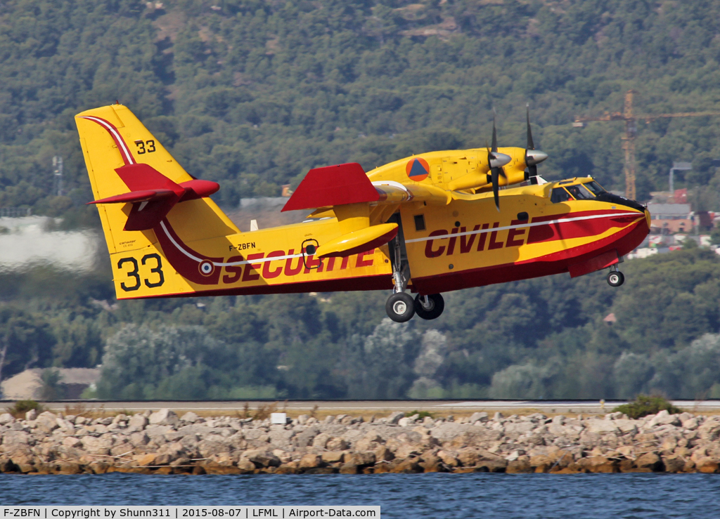 F-ZBFN, 1995 Canadair CL-215-6B11 CL-415 C/N 2006, Taking off from rwy 13L