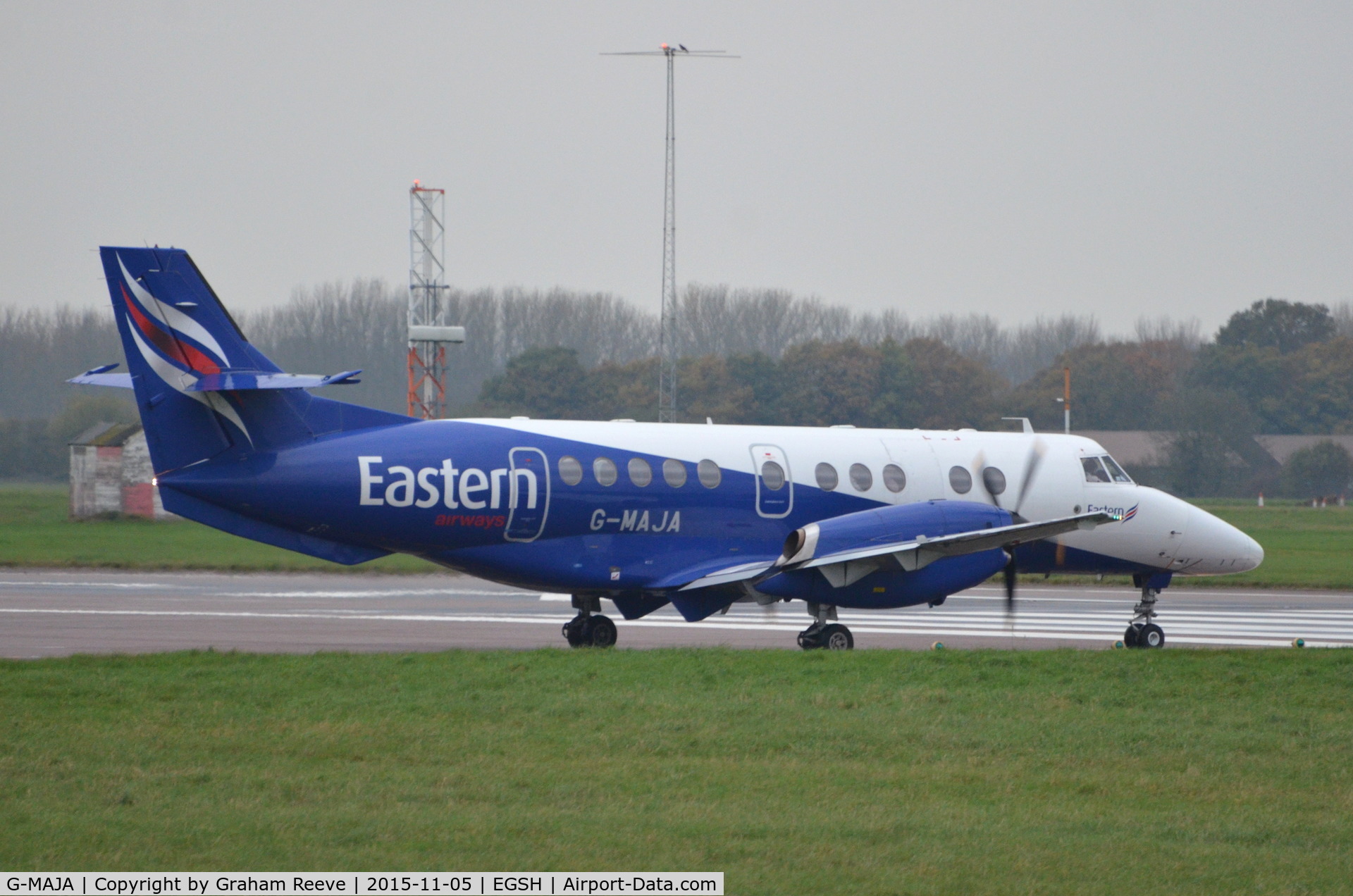 G-MAJA, 1994 British Aerospace Jetstream 41 C/N 41032, Departing from Norwich.