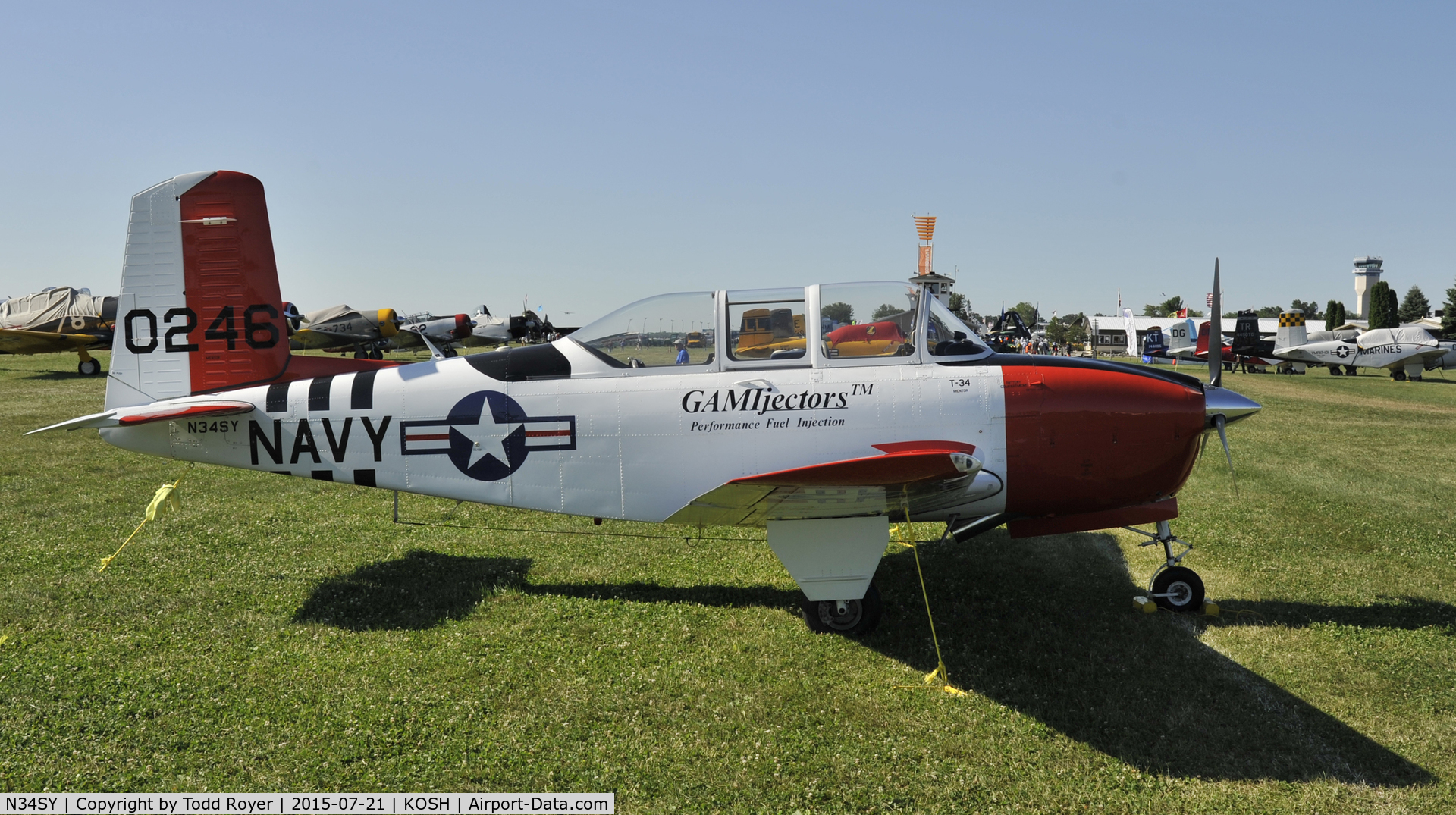N34SY, 1956 Beech D-45 Mentor C/N BG-246, Airventure 2015