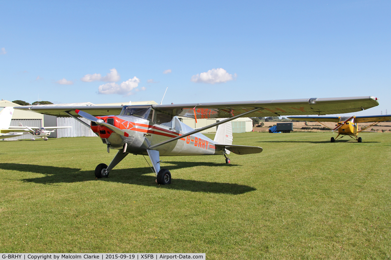 G-BRHY, 1947 Luscombe 8E Silvaire C/N 5138, Luscombe 8E Silvaire at Fishburn Airfield, September 19th 2015.