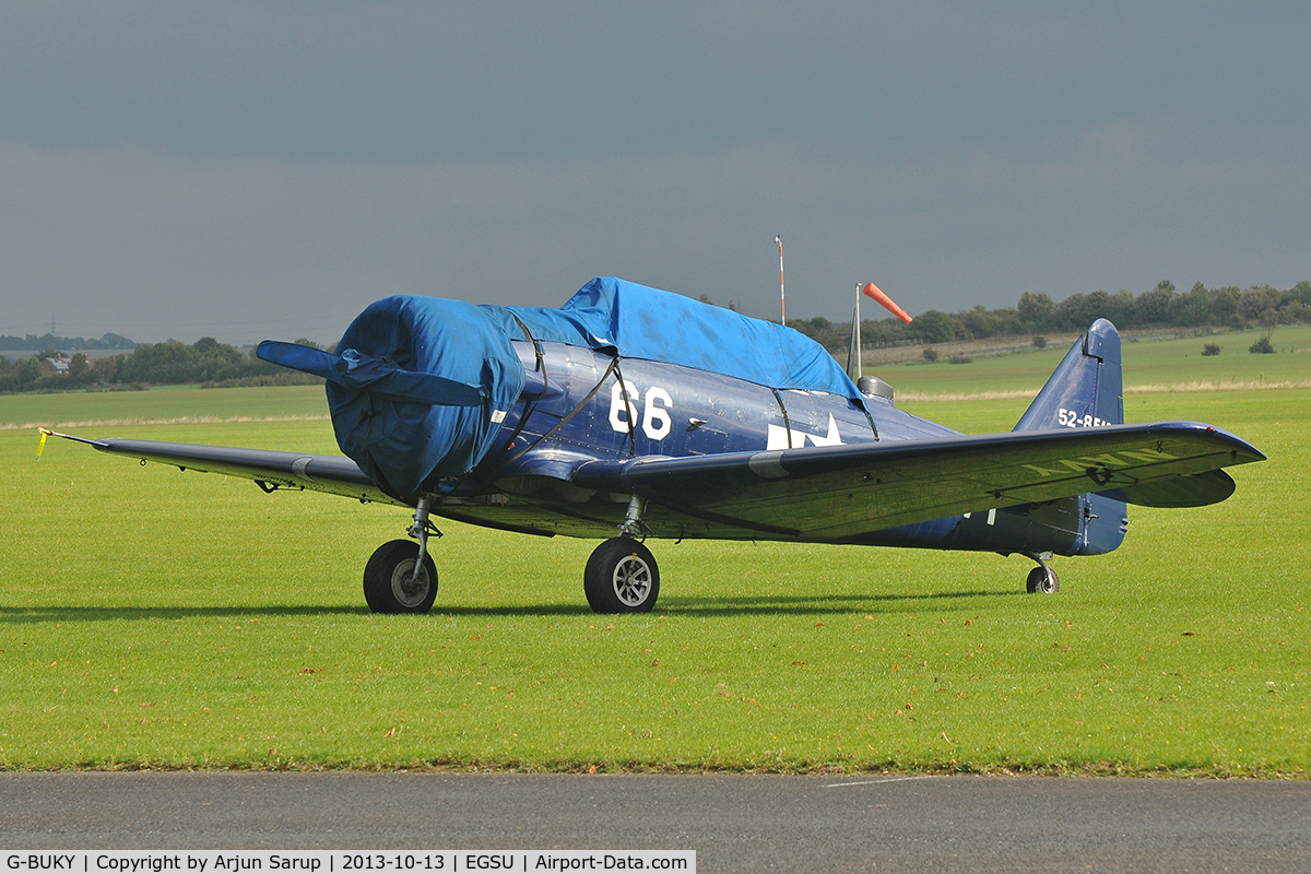 G-BUKY, 1952 Canadian Car & Foundry T-6H Harvard Mk.4M C/N CCF4-464, Parked during Duxford Autumn Airshow 2013.
