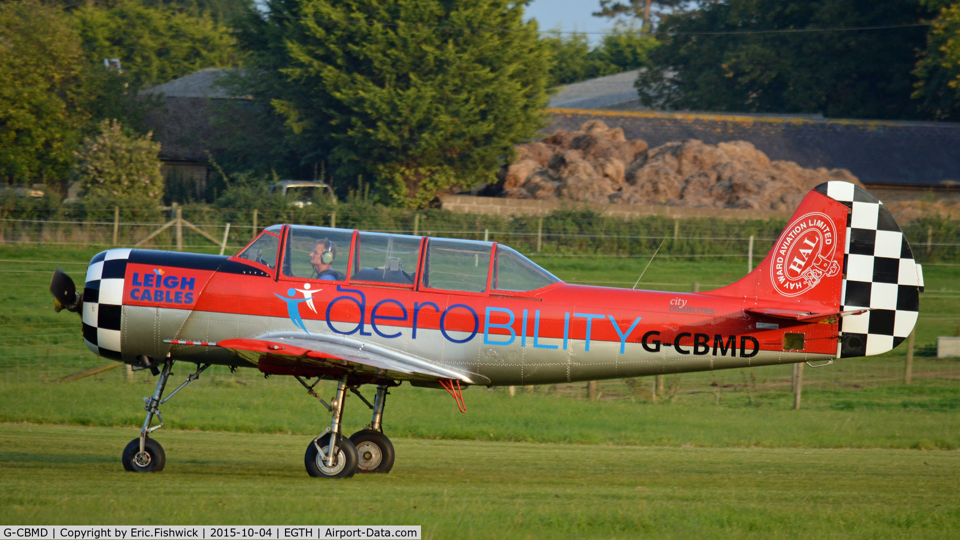 G-CBMD, 1982 Bacau Yak-52 C/N 822710, x. G-CBMD at The Shuttleworth 'Uncovered' Airshow (Finale,) Oct. 2015.