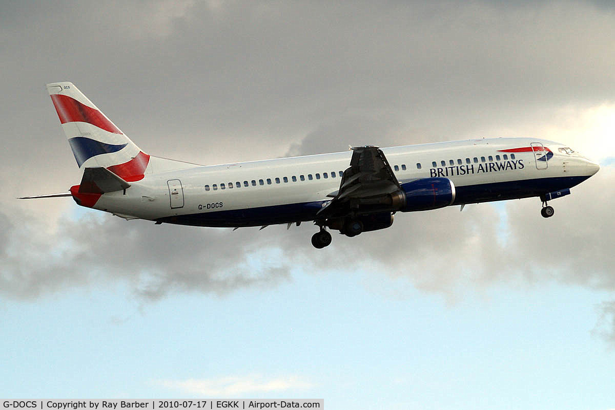 G-DOCS, 1992 Boeing 737-436 C/N 25852, Boeing 737-436 [25852] (British Airways) Gatwick~G 17/07/2010. 