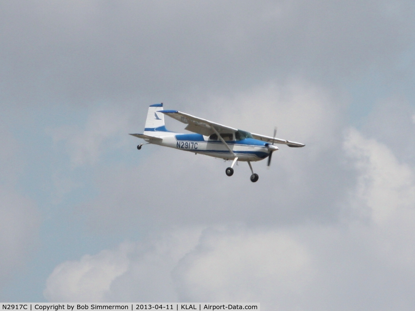 N2917C, 1954 Cessna 180 C/N 30817, Arriving at Lakeland during Sun N Fun 2013