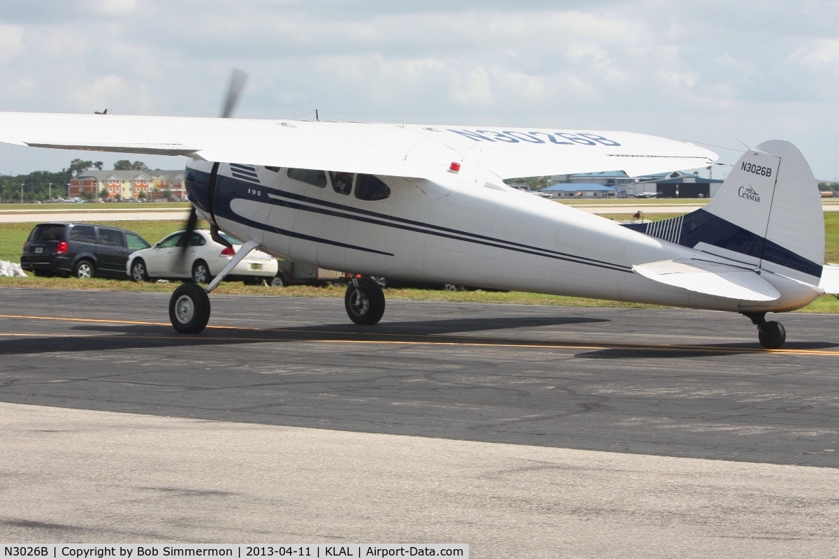 N3026B, 1952 Cessna 195B Businessliner C/N 7909, Sun N Fun 2013