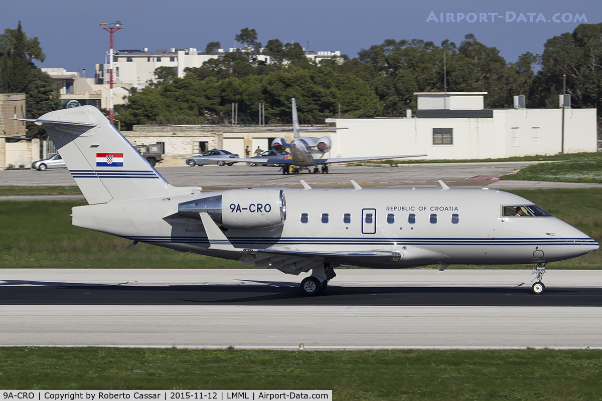 9A-CRO, 1996 Canadair Challenger 604 (CL-600-2B16) C/N 5322, Valletta Immigration Summit 2015