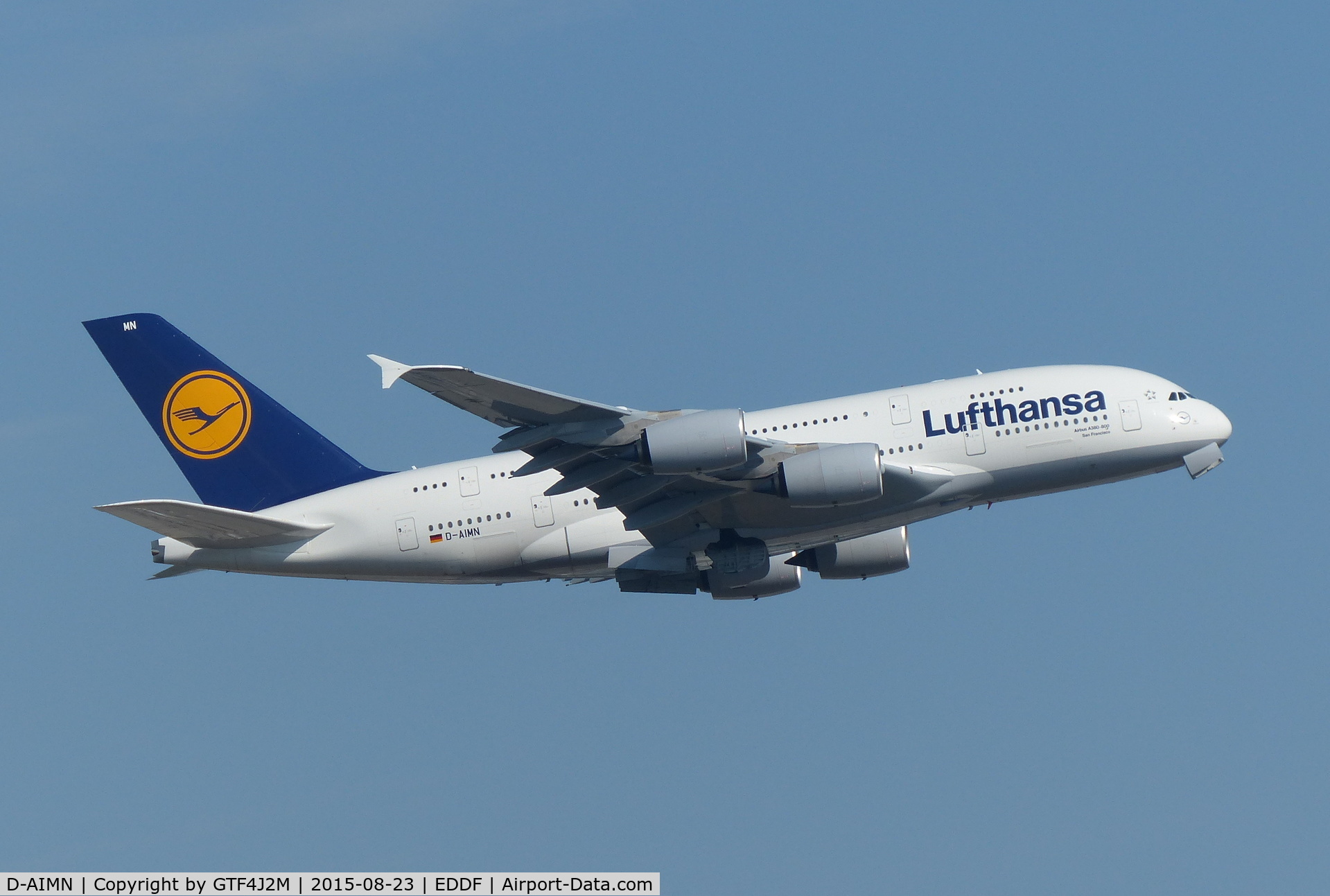 D-AIMN, 2014 Airbus A380-841 C/N 177, D-AIMN at Frankfurt 23.8.15
