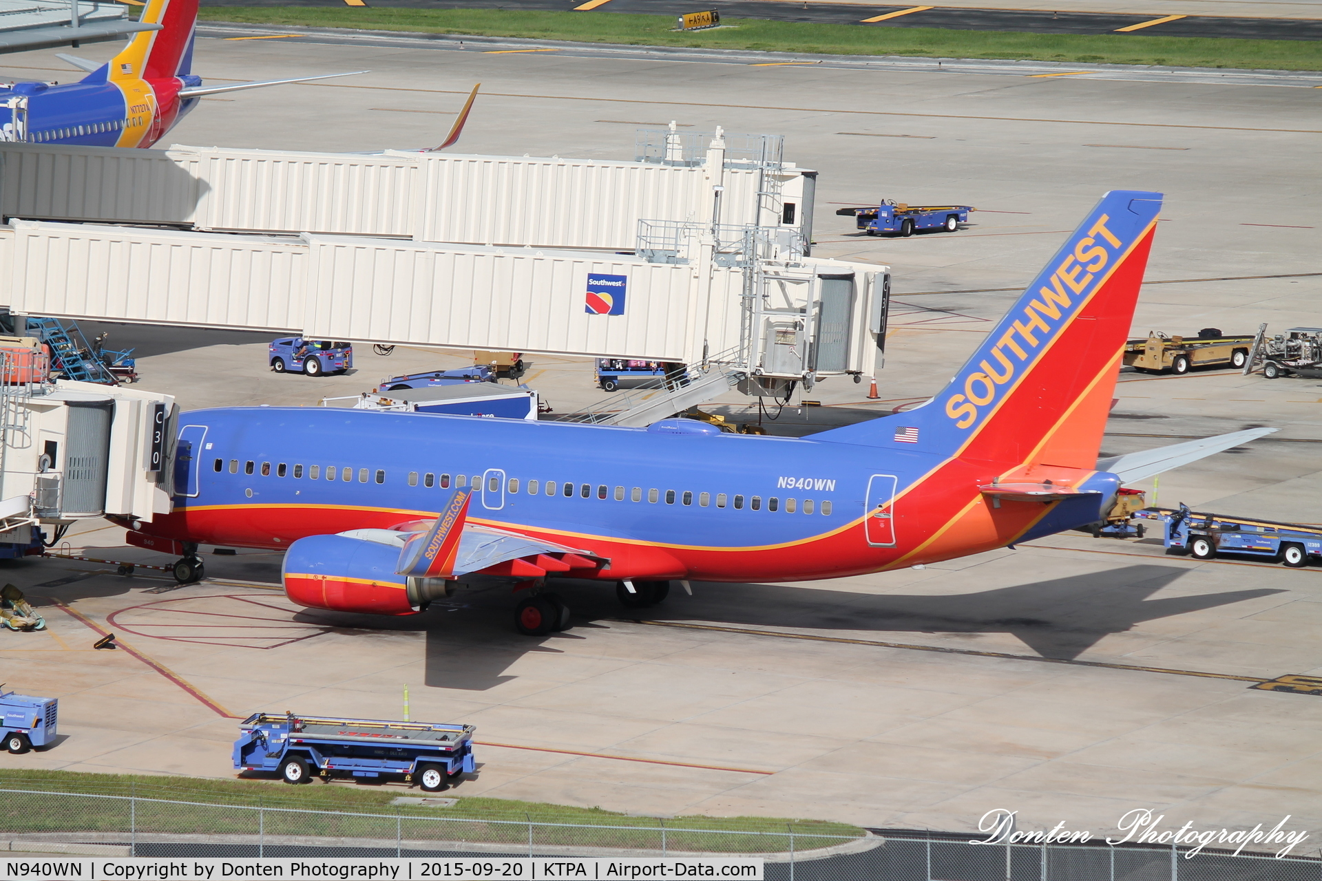 N940WN, 2009 Boeing 737-7H4 C/N 36900, Southwest Flight 2701 (N940WN) prepares for flight at Tampa International Airport prior to flight to Denver International Airport