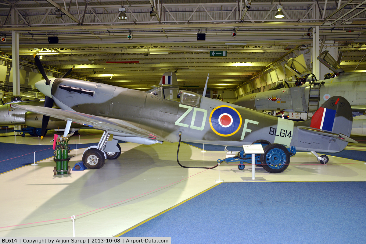 BL614, 1941 Supermarine 349 Spitfire F.Vb C/N CBAF.1646, On display at RAF Museum Hendon.