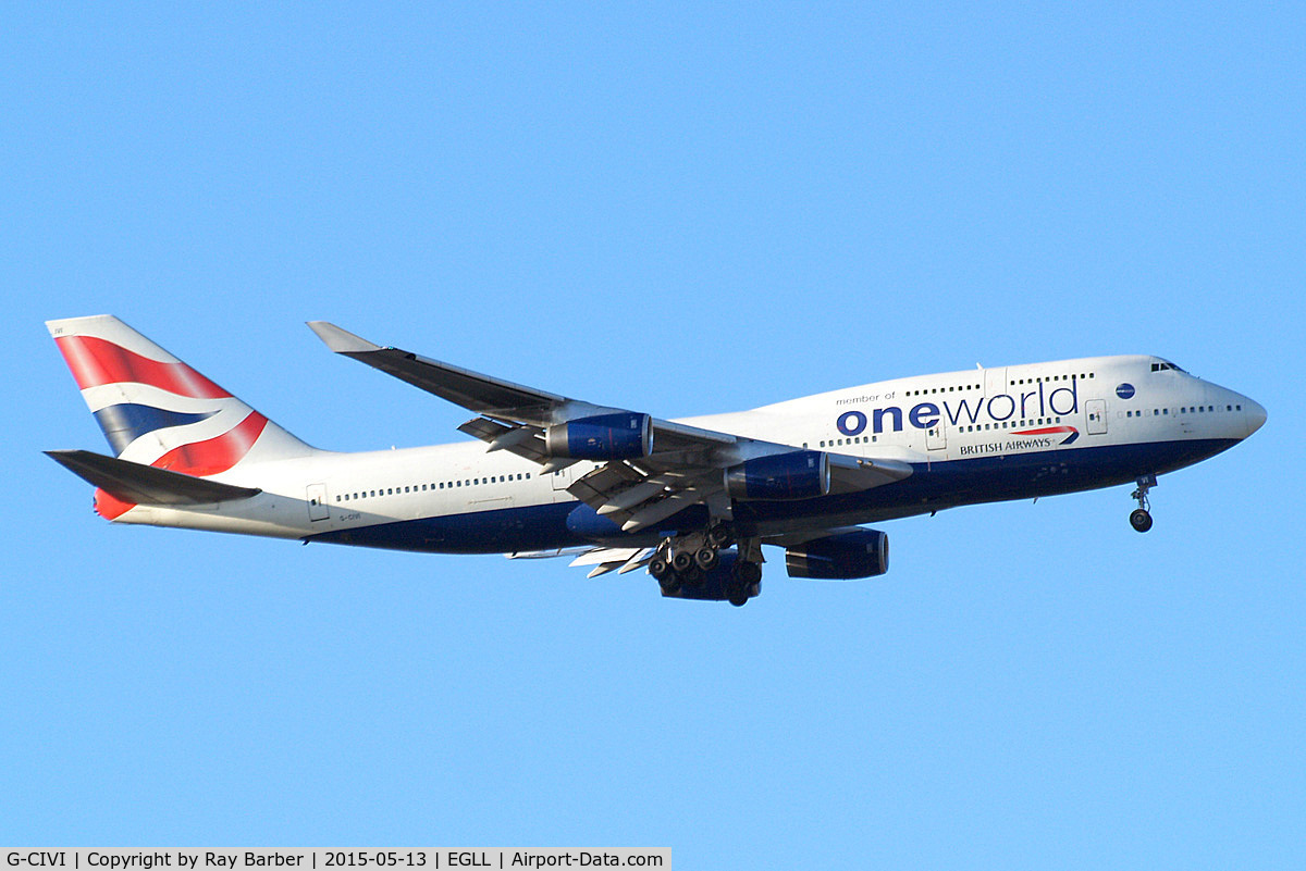 G-CIVI, 1996 Boeing 747-436 C/N 25814, Boeing 747-436 [25814] (British Airways) Home~G 13/05/2015. On approach 27L.