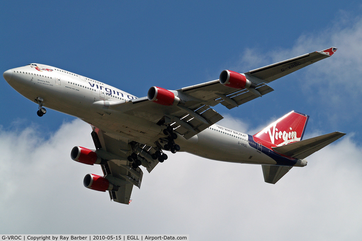 G-VROC, 2003 Boeing 747-41R C/N 32746, Boeing 747-41R [32746] (Virgin Atlantic) Home~G 15/05/2010. On approach 27R with 