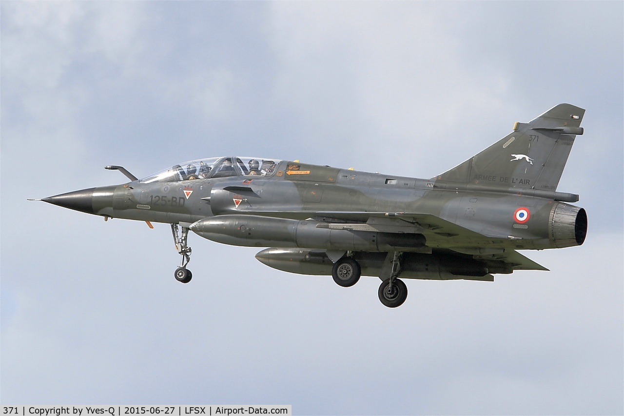 371, Dassault Mirage 2000N C/N 378, Dassault Mirage 2000N (125-BD), Short approach rwy 29, Luxeuil-St Sauveur Air Base 116 (LFSX) Open day 2015