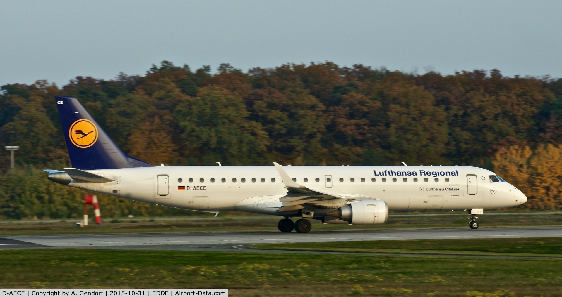 D-AECE, 2010 Embraer 190LR (ERJ-190-100LR) C/N 19000341, Lufthansa Cityline, seen here at Frankfurt Rhein/Main(EDDF)