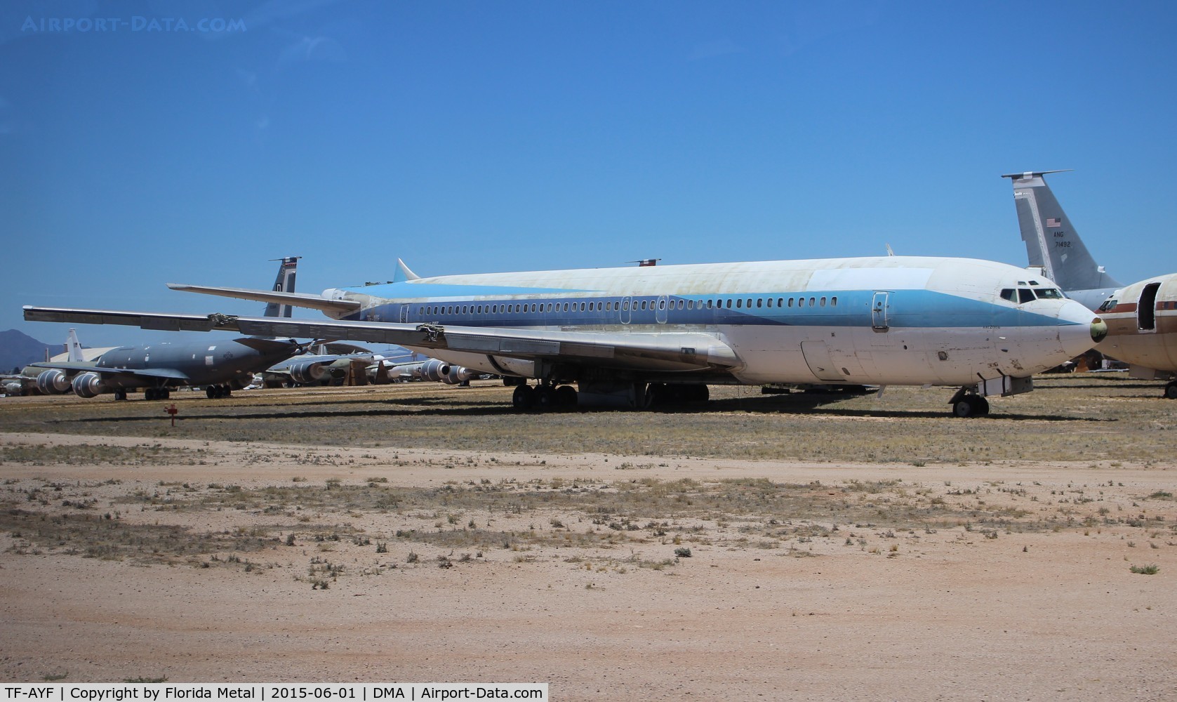 TF-AYF, 1988 Boeing 707-358B C/N 20097, Ex El Al 707-300 being used for parts for KC-135s