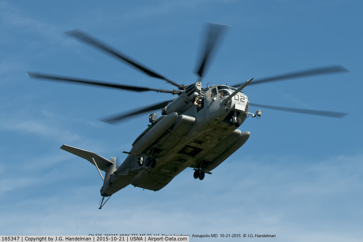 165347, Sikorsky CH-53E Super Stallion C/N 65-652, Near touch down at U.S. Naval Academy Annapolis MD.