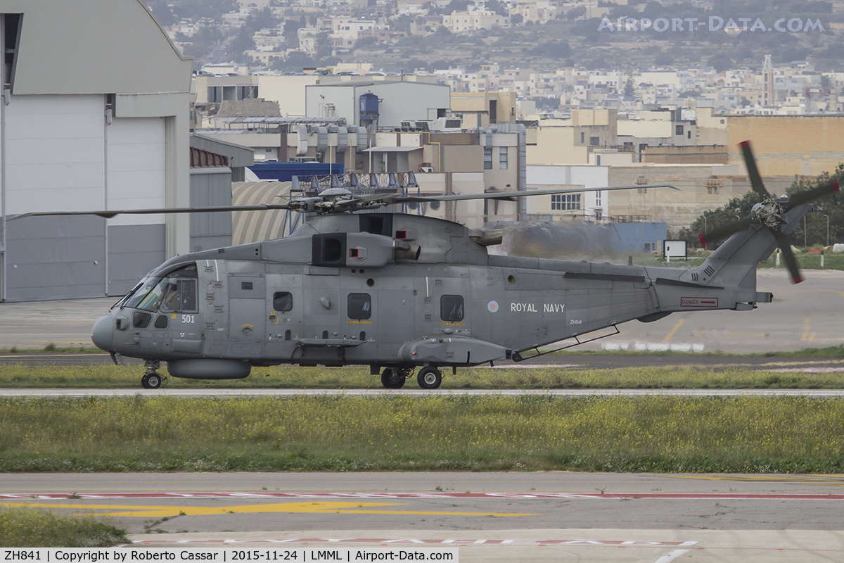 ZH841, 2000 AgustaWestland EH-101 Merlin HM.2 C/N 50087/RN21/MCSP21, CHOGM 2015