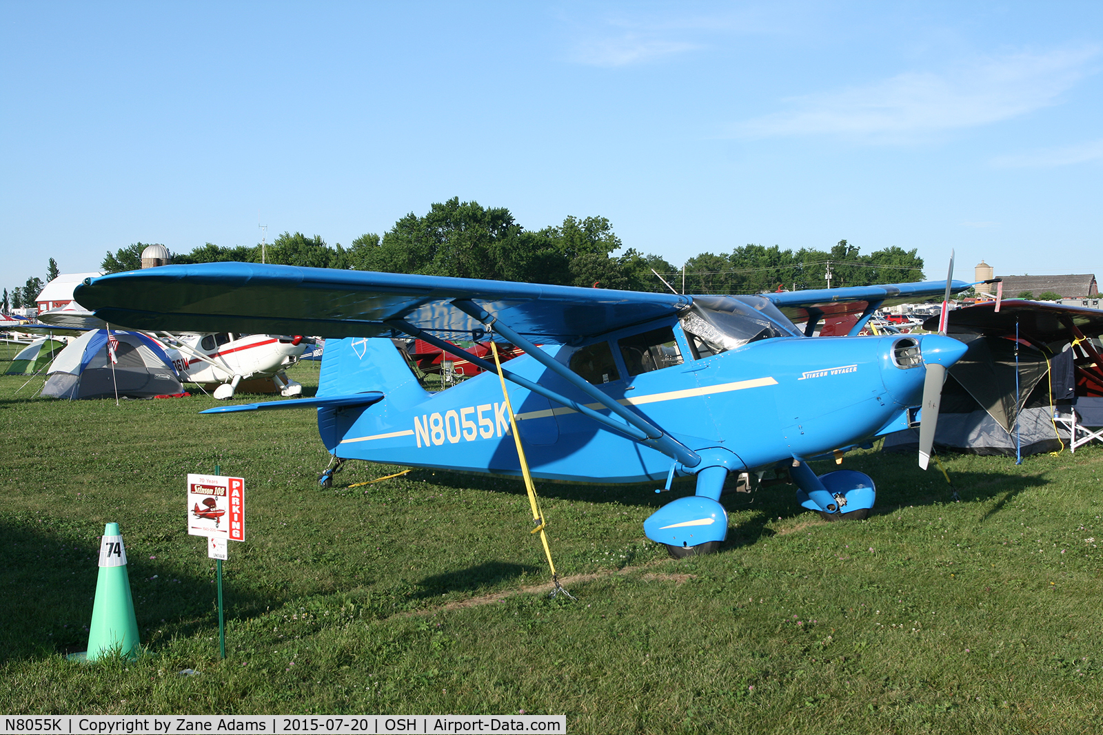 N8055K, 1947 Stinson 108-2 Voyager C/N 108-3055, 2015 EAA AirVenture - Oshkosh, Wisconsin