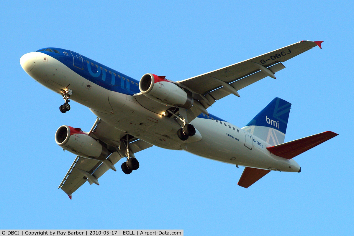 G-DBCJ, 2006 Airbus A319-131 C/N 2981, Airbus A319-131 [2981] (bmi British Midland) Home~G 17/05/2010. On approach 27R.