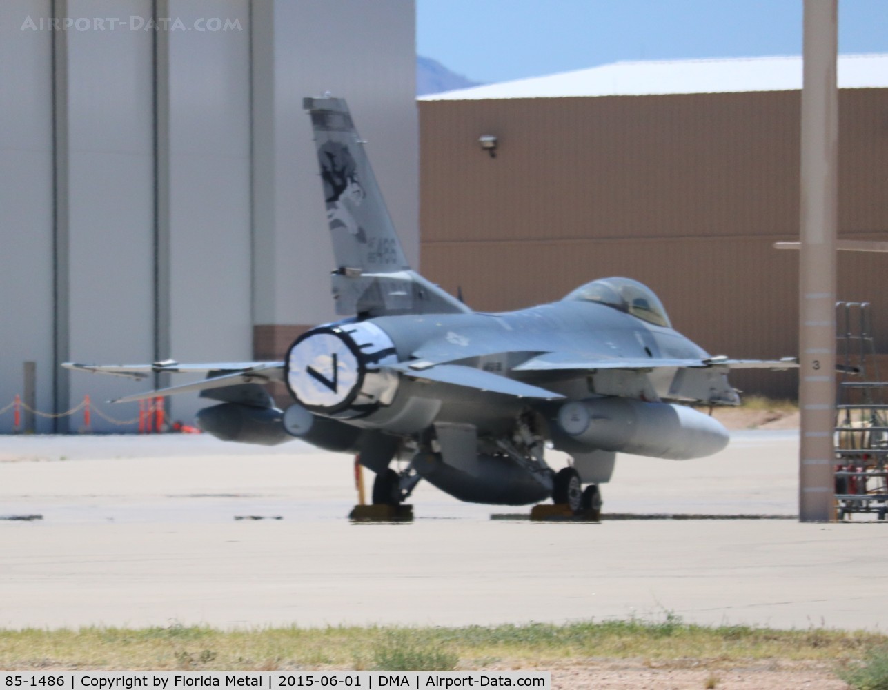 85-1486, 1985 General Dynamics F-16C Fighting Falcon C/N 5C-266, F-16C