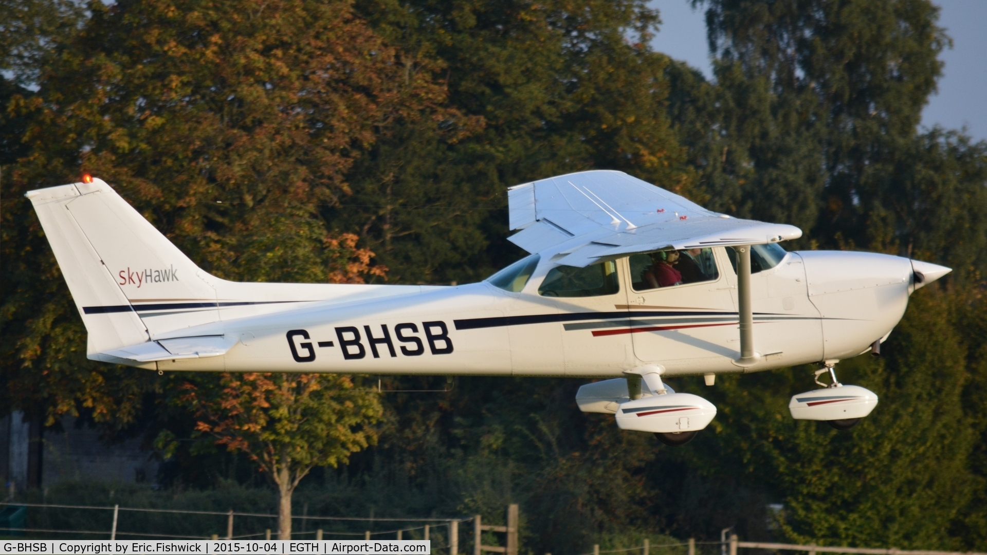G-BHSB, 1980 Cessna 172N Skyhawk C/N 172-72977, 42. G-BHSB departing The Shuttleworth 'Uncovered' Airshow (Finale,) Oct. 2015.