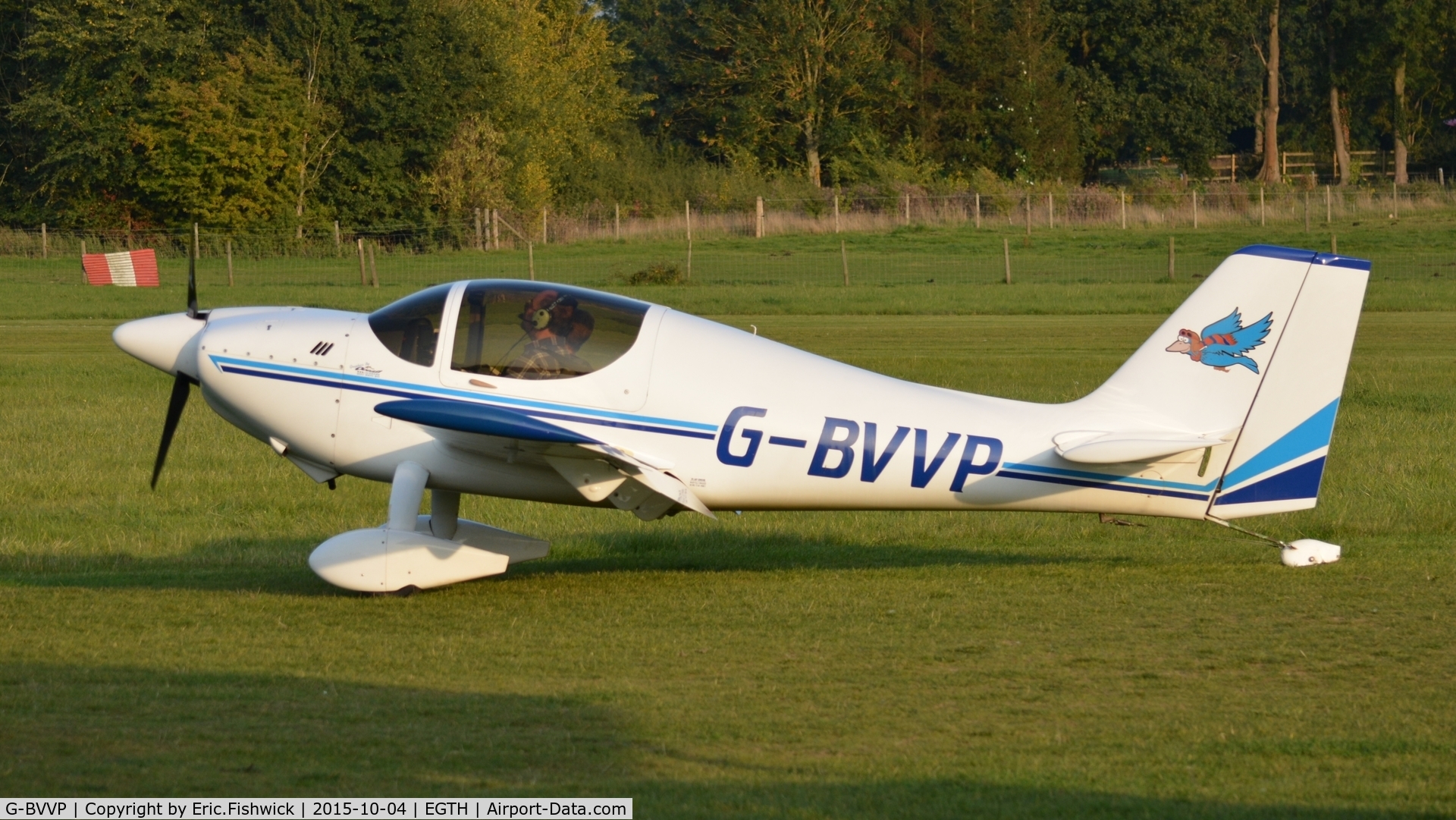 G-BVVP, 1996 Europa Tri-Gear C/N PFA 247-12697, 1. G-BVVP preparing to depart The Shuttleworth 'Uncovered' Airshow (Finale,) Oct. 2015.