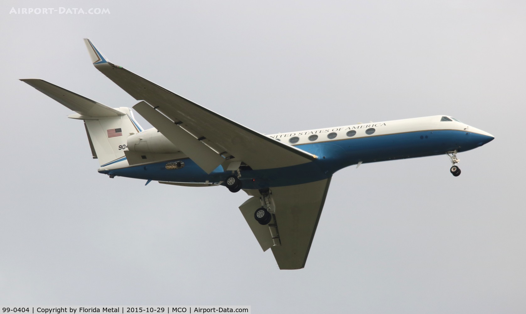 99-0404, 1999 Gulfstream Aerospace C-37A (Gulfstream V) C/N 590, C-37A