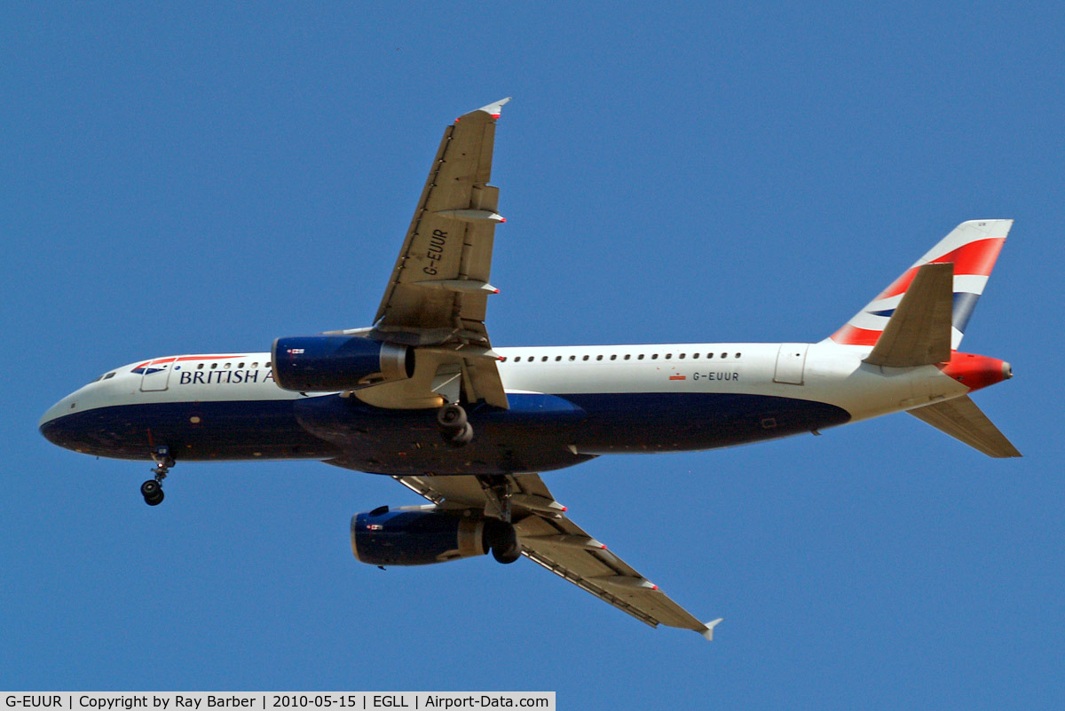 G-EUUR, 2003 Airbus A320-232 C/N 2040, Airbus A320-232 [2040] (British Airways) Home~G 15/05/2010. On approach 27R.