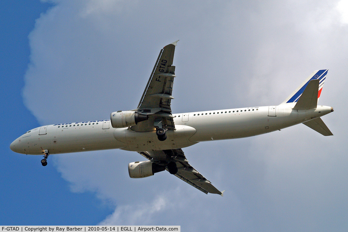 F-GTAD, 1998 Airbus A321-211 C/N 0777, Airbus A321-211 [0777] (Air France) Home~G 14/05/2010. On approach 27R.