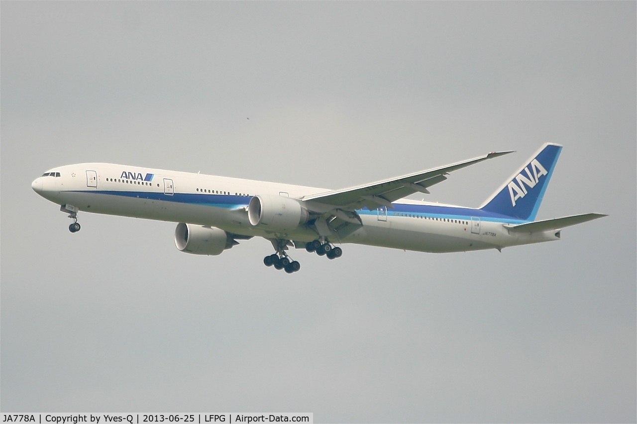 JA778A, 2007 Boeing 777-381/ER C/N 32651, Boeing 777-381ER, Short approach rwy 27R, Roissy Charles De Gaulle airport (LFPG-CDG)