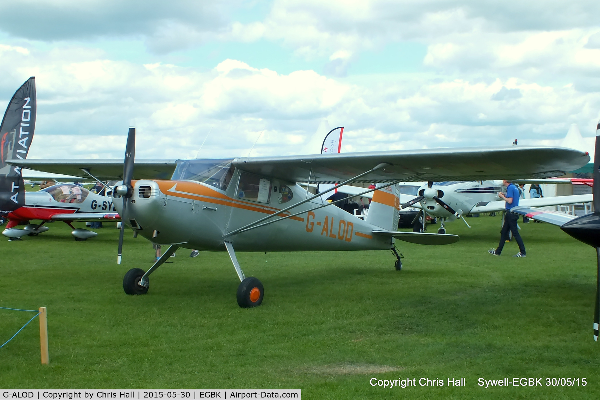 G-ALOD, 1947 Cessna 140 C/N 14691, at Aeroexpo 2015