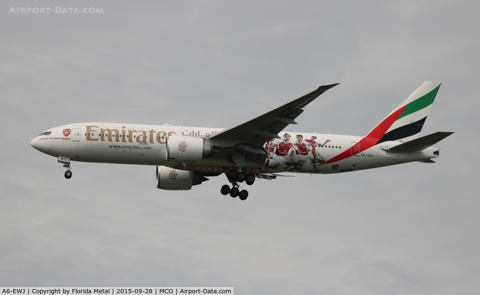 A6-EWJ, 2009 Boeing 777-21H/LR C/N 35590, Emirates Arsenal Football Club