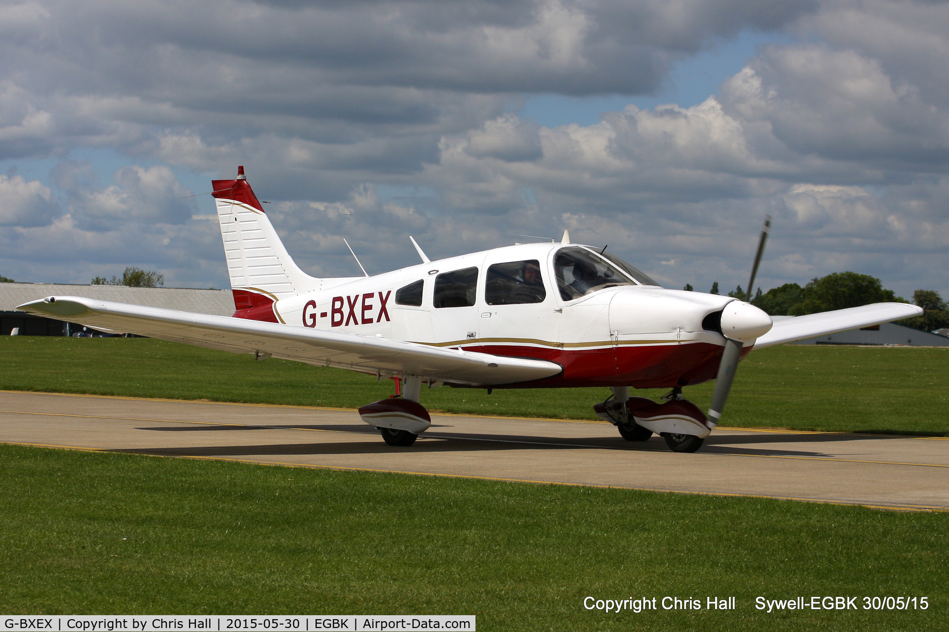 G-BXEX, 1977 Piper PA-28-181 Cherokee Archer II C/N 28-7790463, at Aeroexpo 2015