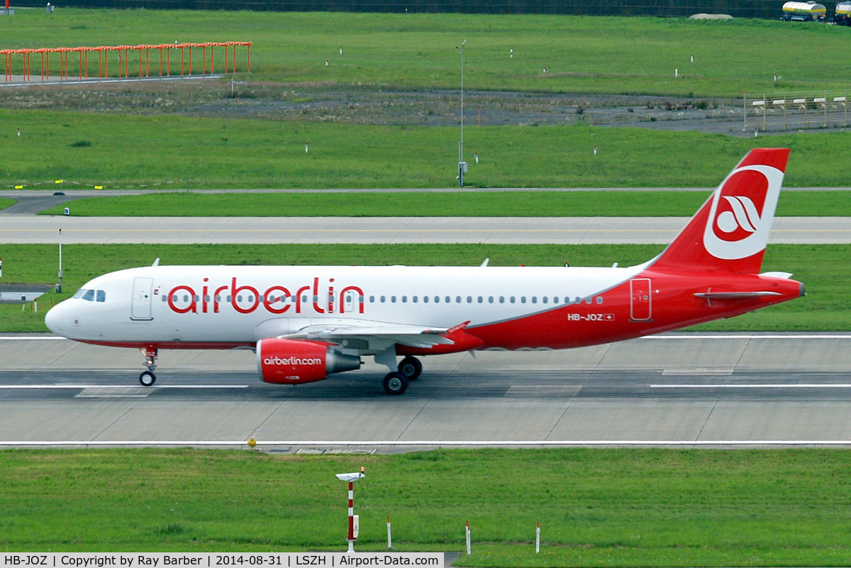 HB-JOZ, 2011 Airbus A320-214 C/N 4631, Airbus A320-214 [4631] (Air Berlin/Belair) Zurich~HB 31/08/2014