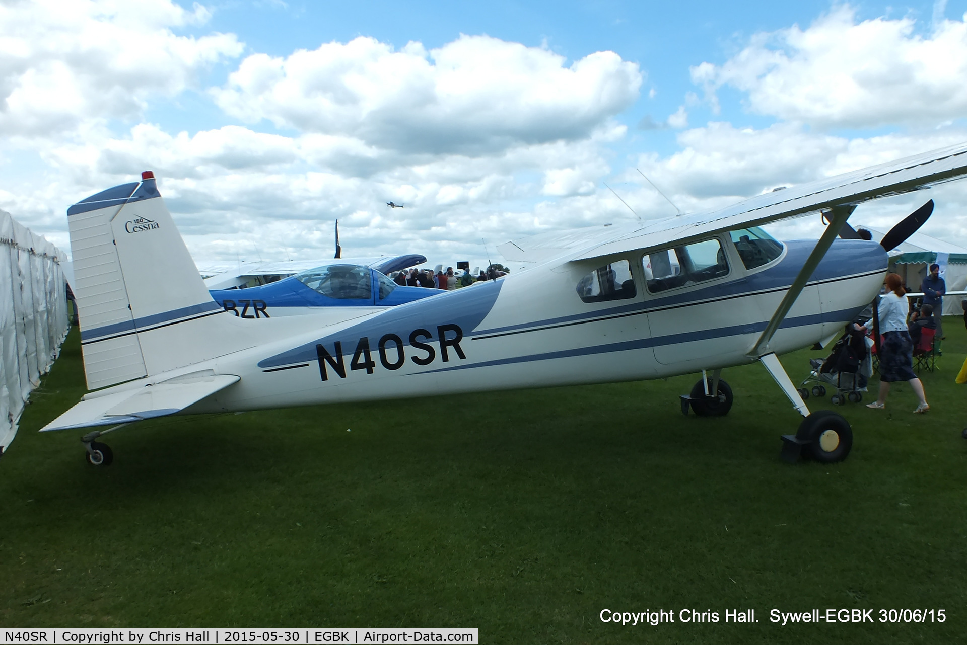 N40SR, 1962 Cessna 180E C/N 18051093, at Aeroexpo 2015