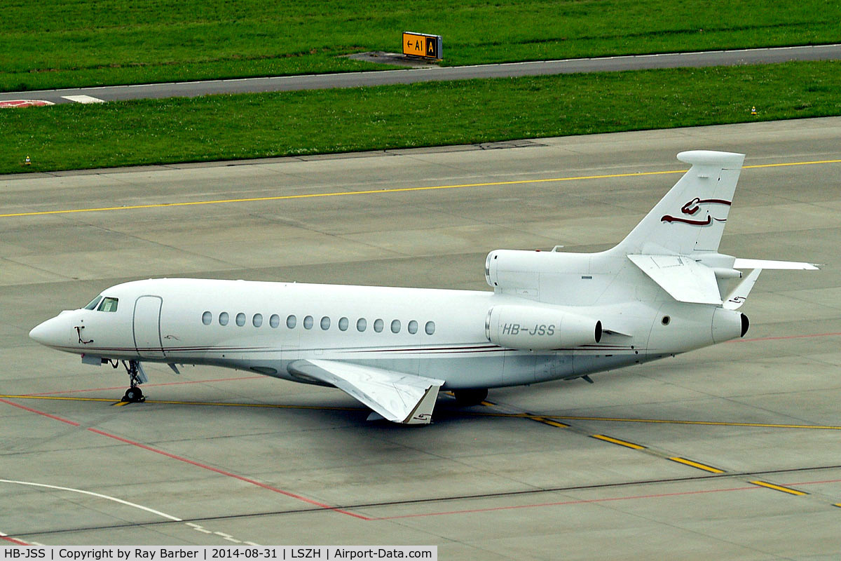 HB-JSS, 2005 Dassault Falcon 7X C/N 002, Dassault Falcon 7X [02] (Cat Aviation) Zurich~HB 31/08/2014