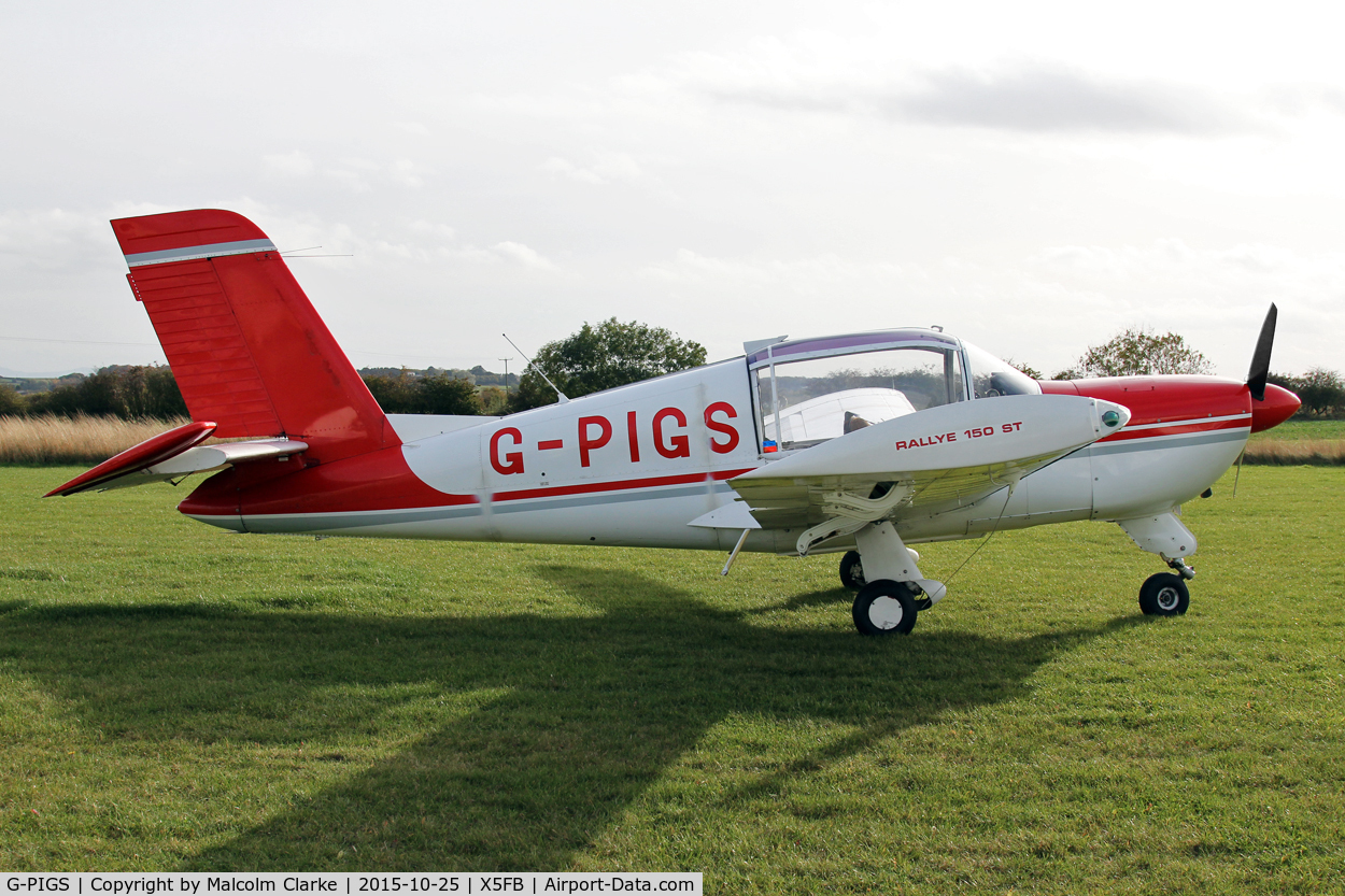 G-PIGS, 1976 Socata Rallye 150ST C/N 2696, Socata Rallye 150ST, Fishburn Airfield, October 5th 2015.