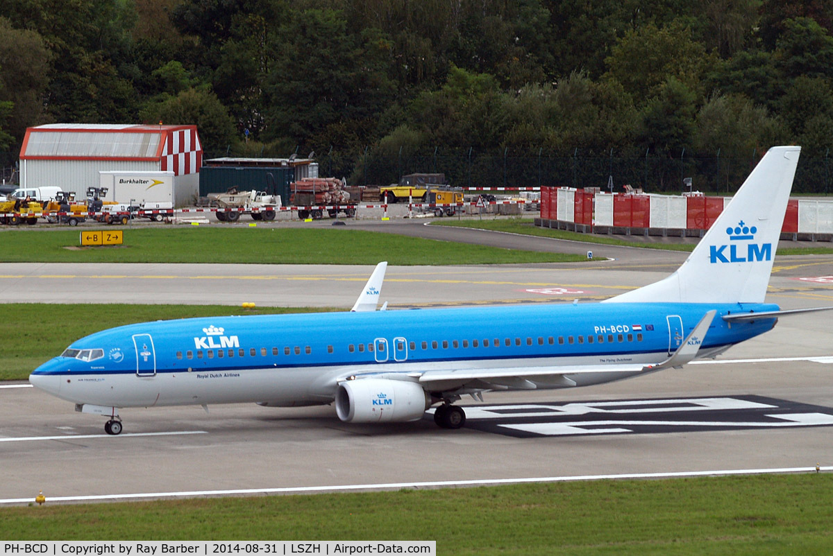 PH-BCD, 2013 Boeing 737-8K2 C/N 42149, Boeing 737-8K2 [42149] (KLM Royal Dutch Airlines) Zurich~HB 31/08/2014